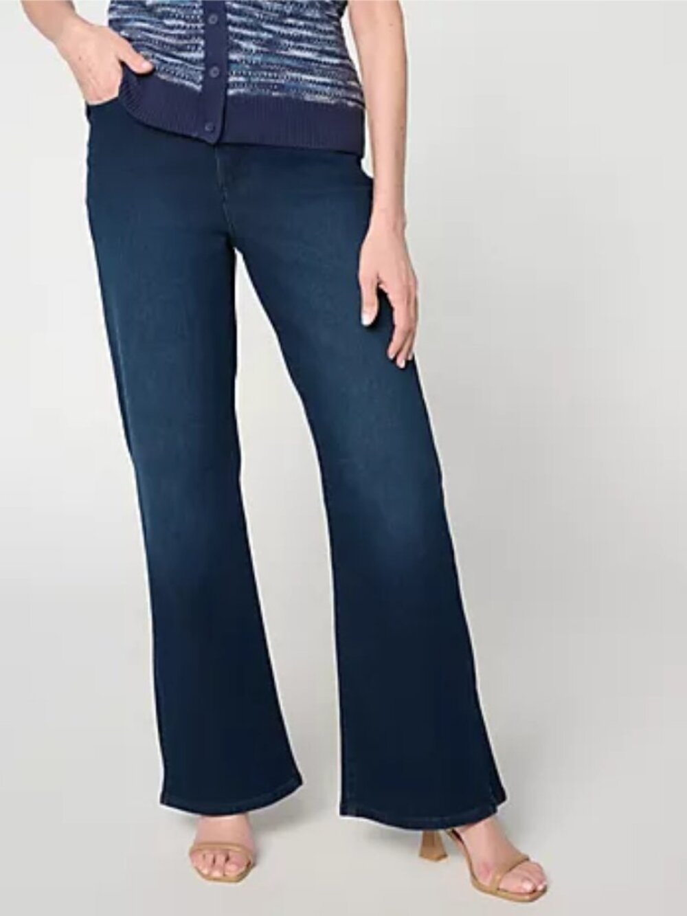Me by Jennie Garth Petite Repreve Bootcut Jean w/ Side Slits - Size: 6P - NIP